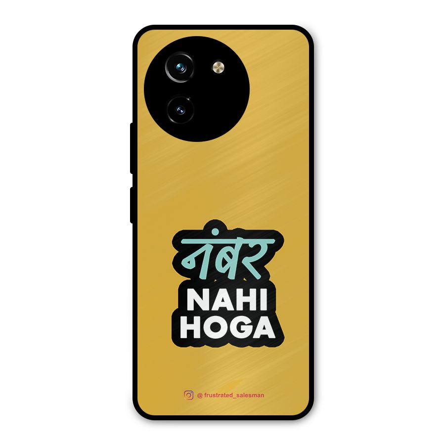 Number Nahi Hoga Mustard Yellow Metal Back Case for Vivo T3x