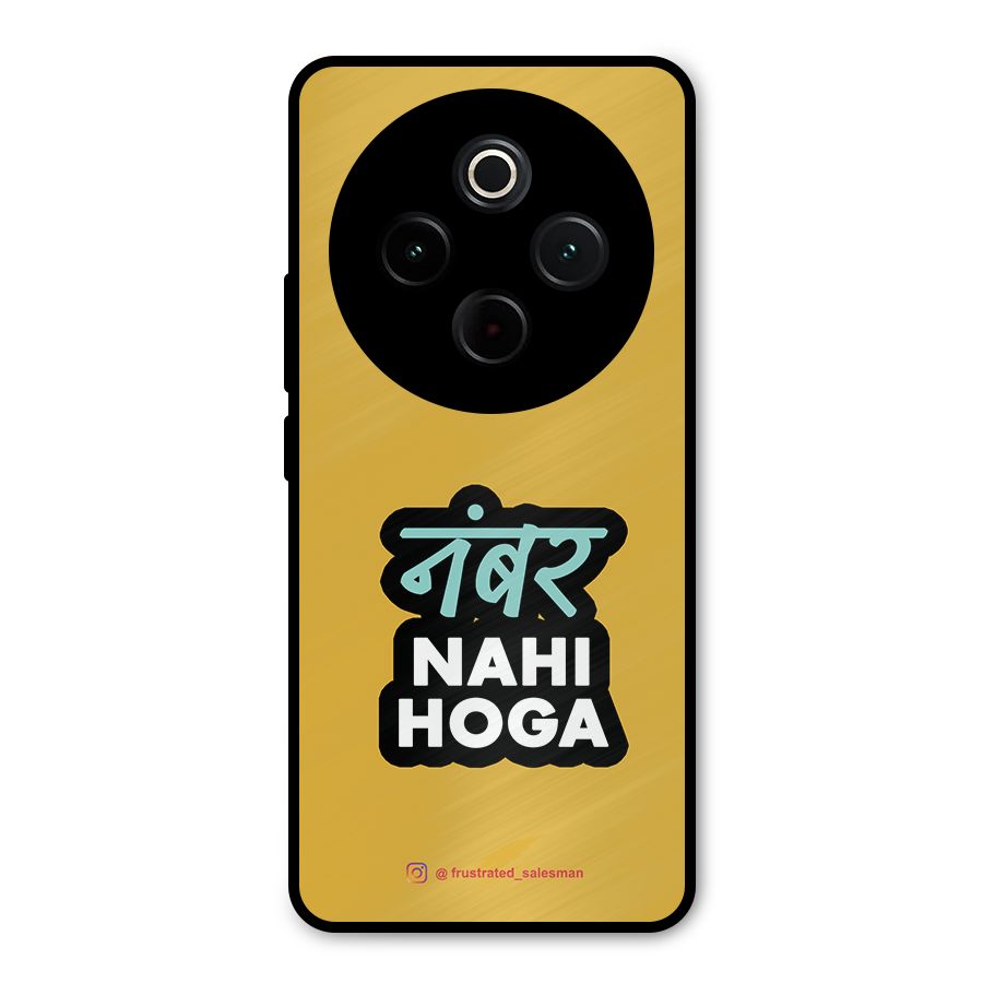 Number Nahi Hoga Mustard Yellow Metal Back Case for Vivo T4