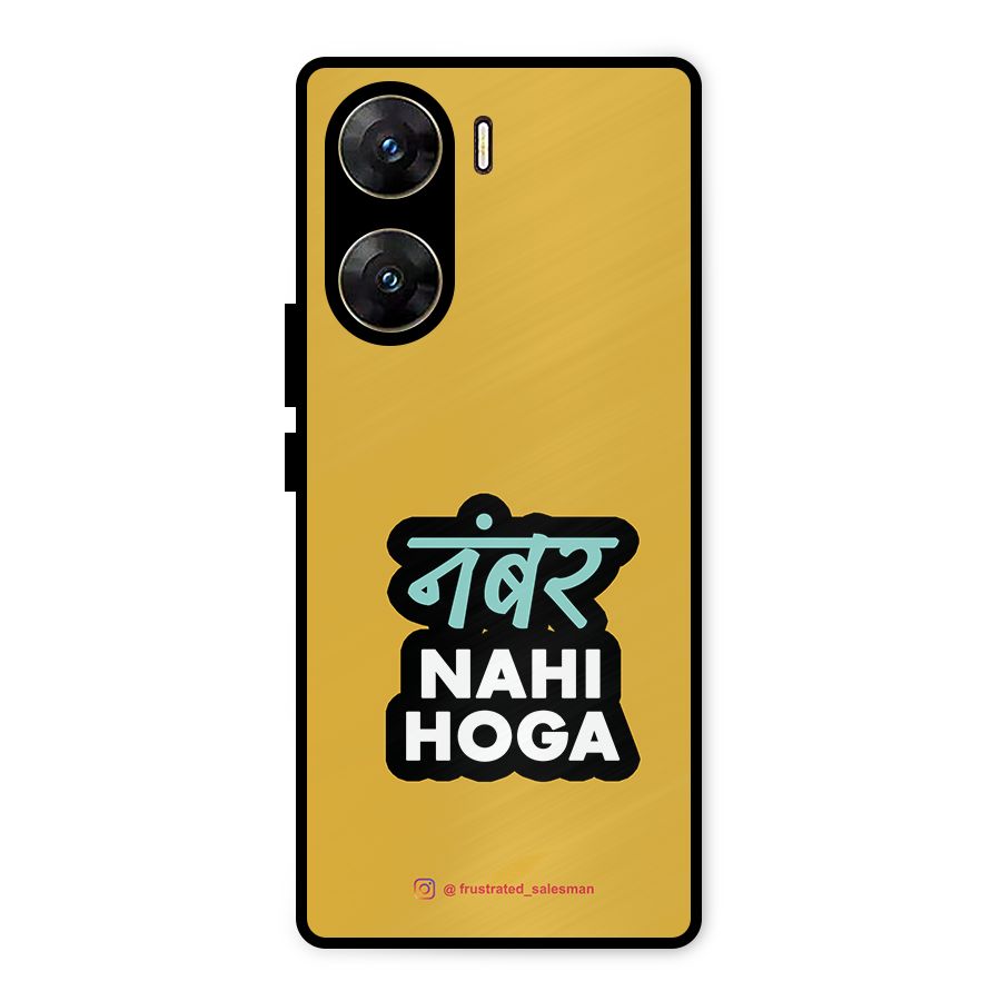 Number Nahi Hoga Mustard Yellow Metal Back Case for Vivo V29e