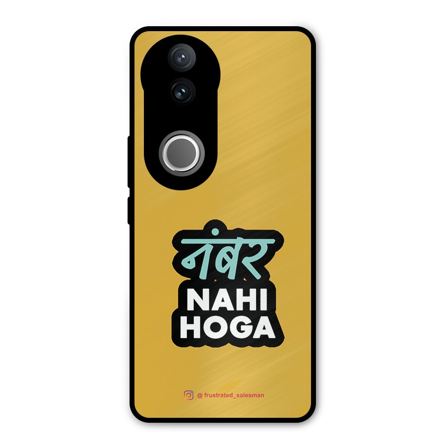 Number Nahi Hoga Mustard Yellow Metal Back Case for Vivo V50e