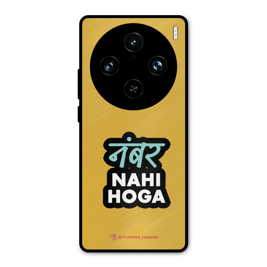 Number Nahi Hoga Mustard Yellow Metal Back Case for Vivo X100 Pro