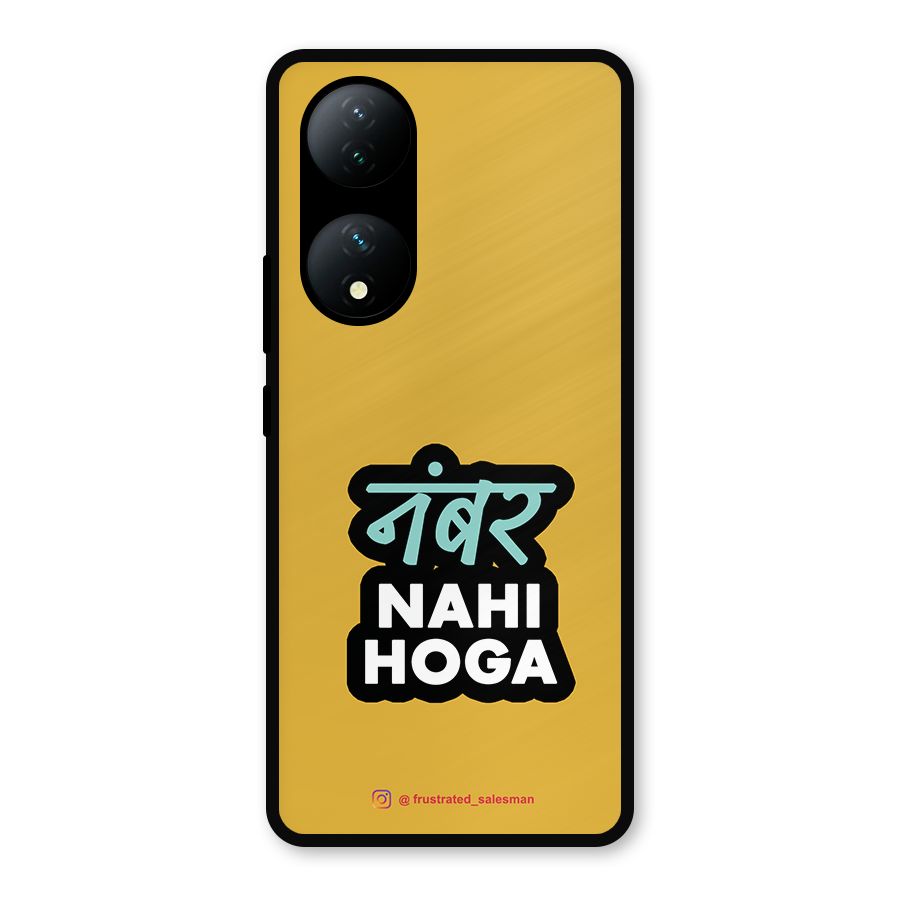 Number Nahi Hoga Mustard Yellow Metal Back Case for Vivo Y100a