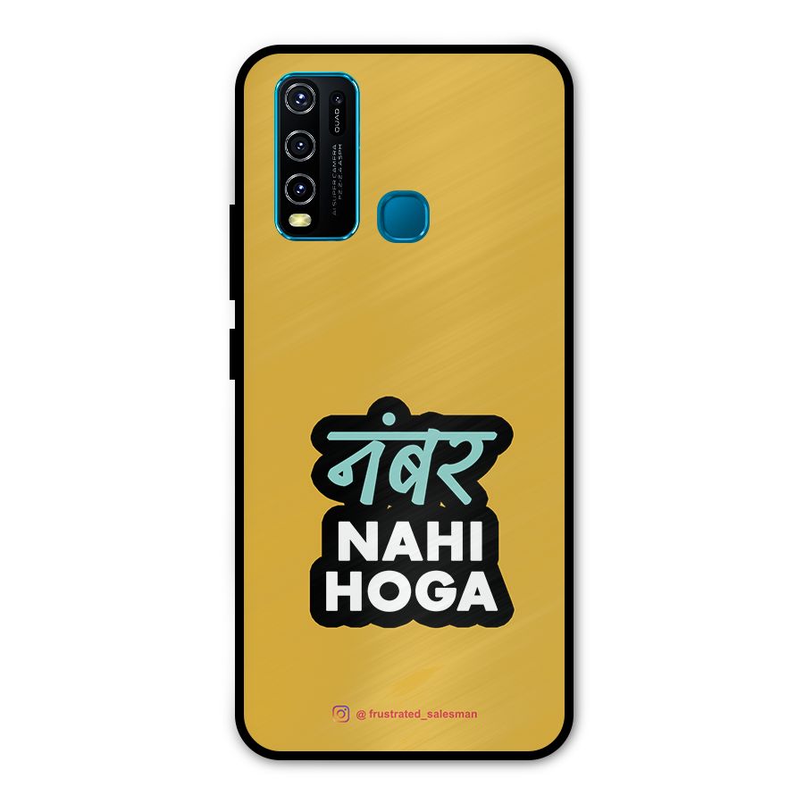 Number Nahi Hoga Mustard Yellow Metal Back Case for Vivo Y30