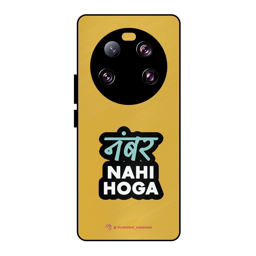 Number Nahi Hoga Mustard Yellow Metal Back Case for Xiaomi 13 Ultra