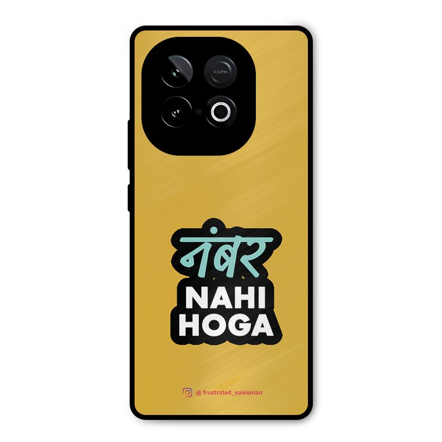 Number Nahi Hoga Mustard Yellow Metal Back Case for iQOO Neo 10