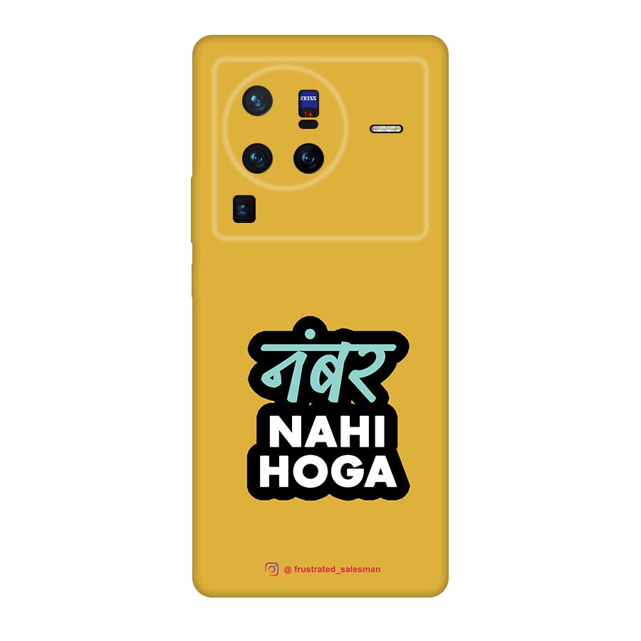 Number Nahi Hoga Mustard Yellow Original Polycarbonate Back Case for Vivo X80