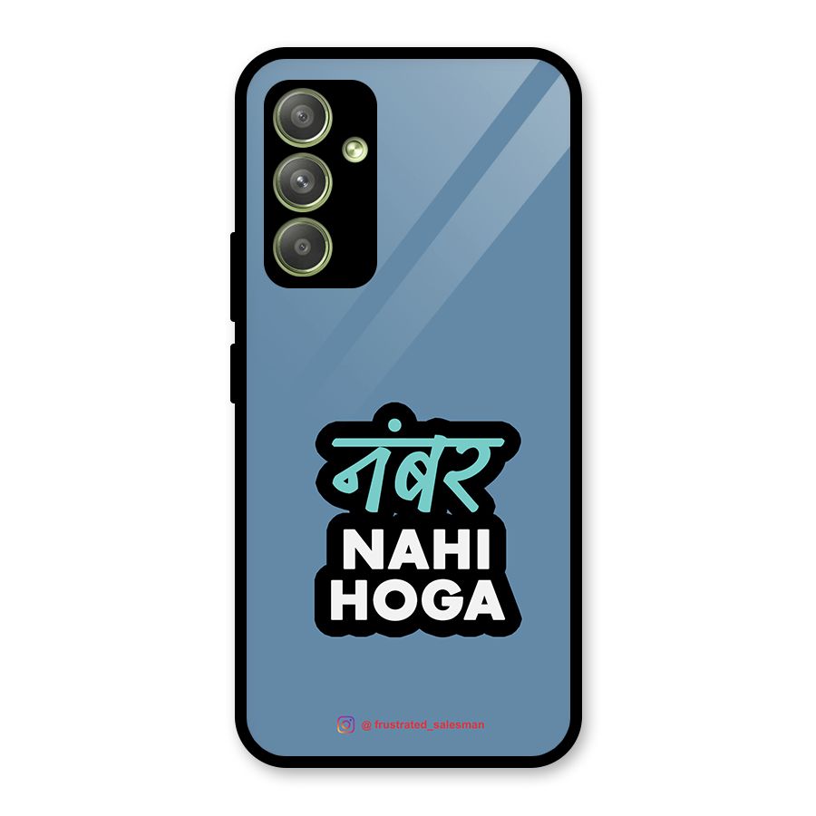 Number Nahi Hoga SteelBlue Glass Back Case for Galaxy A54