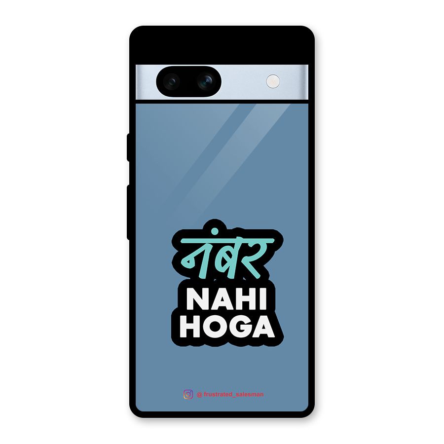Number Nahi Hoga SteelBlue Glass Back Case for Google Pixel 7a