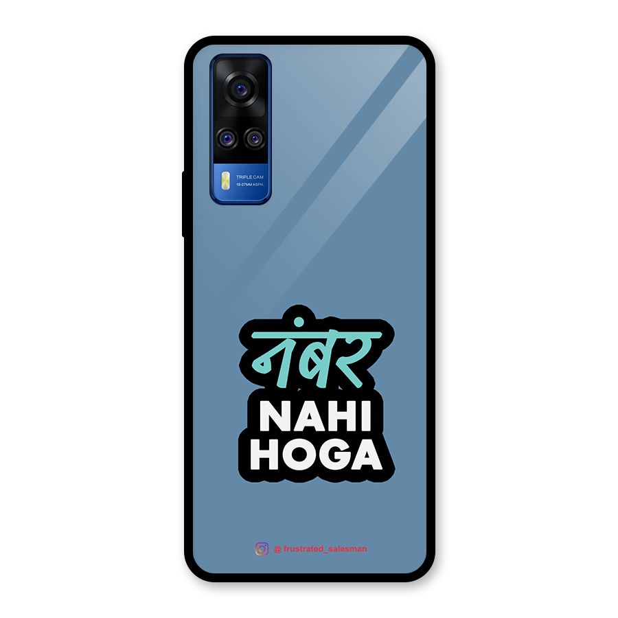 Number Nahi Hoga SteelBlue Glass Back Case for Vivo Y31
