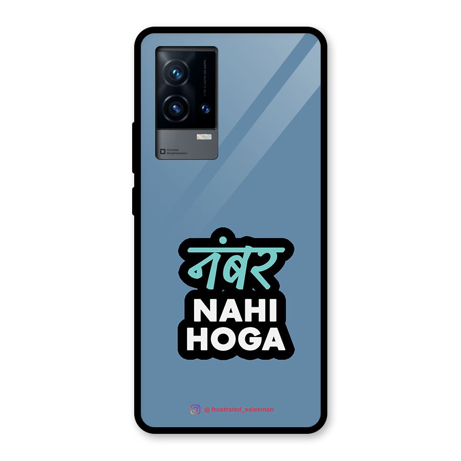 Number Nahi Hoga SteelBlue Glass Back Case for iQOO 9 5G