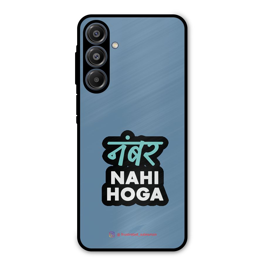 Number Nahi Hoga SteelBlue Metal Back Case for Galaxy A16 5G