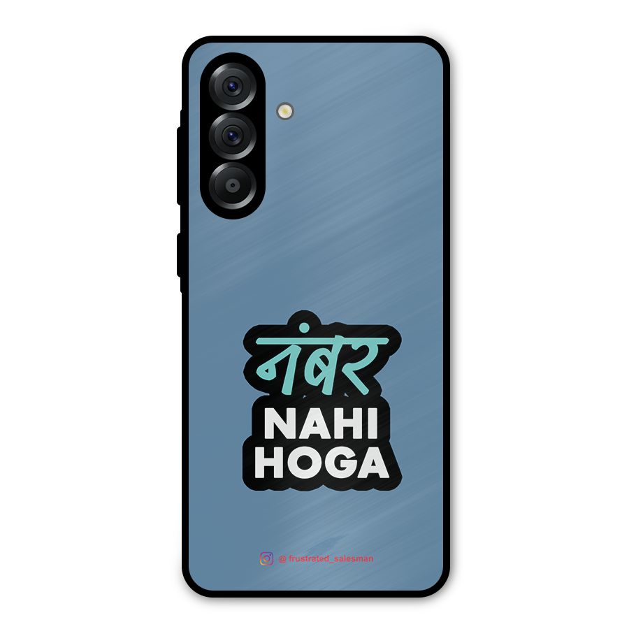 Number Nahi Hoga SteelBlue Metal Back Case for Galaxy A56