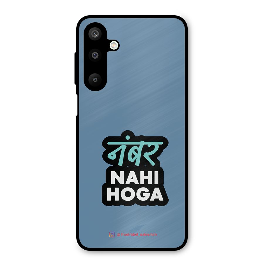 Number Nahi Hoga SteelBlue Metal Back Case for Galaxy M16