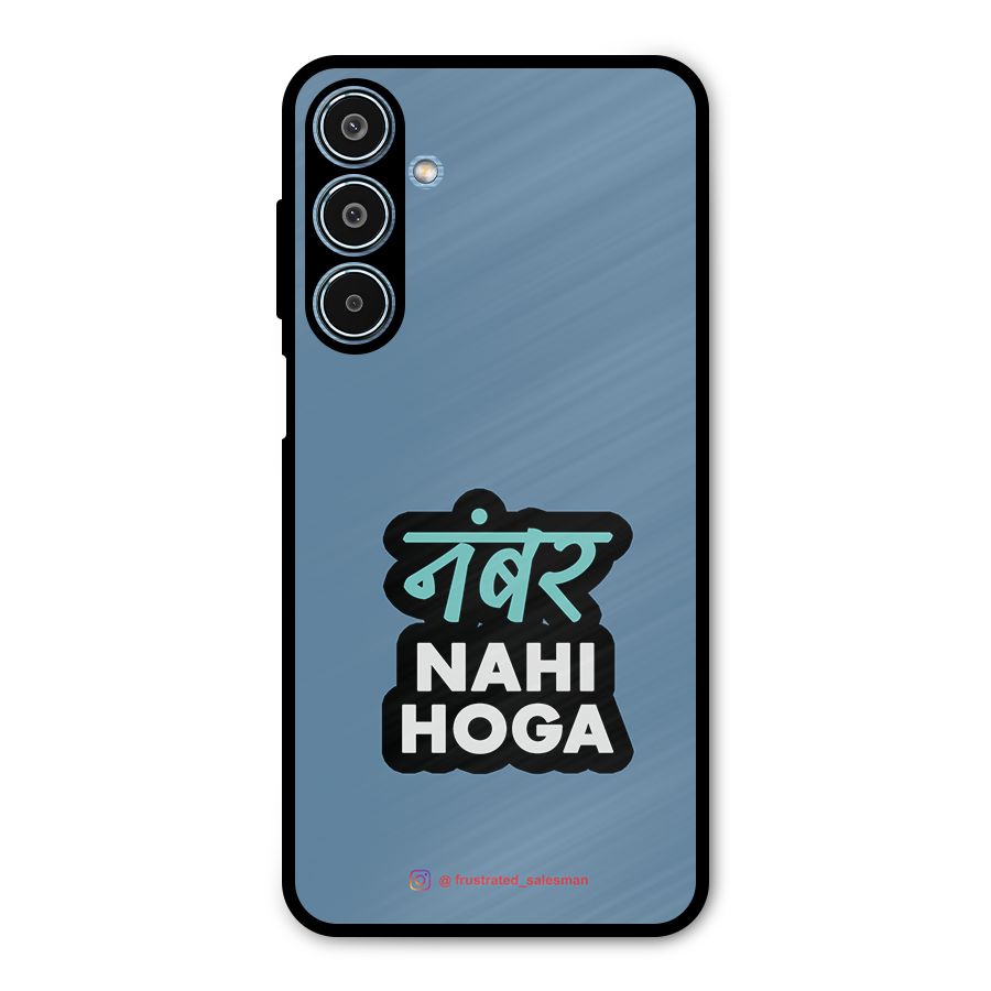 Number Nahi Hoga SteelBlue Metal Back Case for Galaxy M35