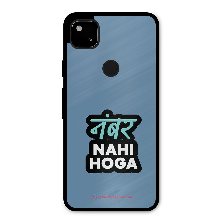 Number Nahi Hoga SteelBlue Metal Back Case for Google Pixel 4a