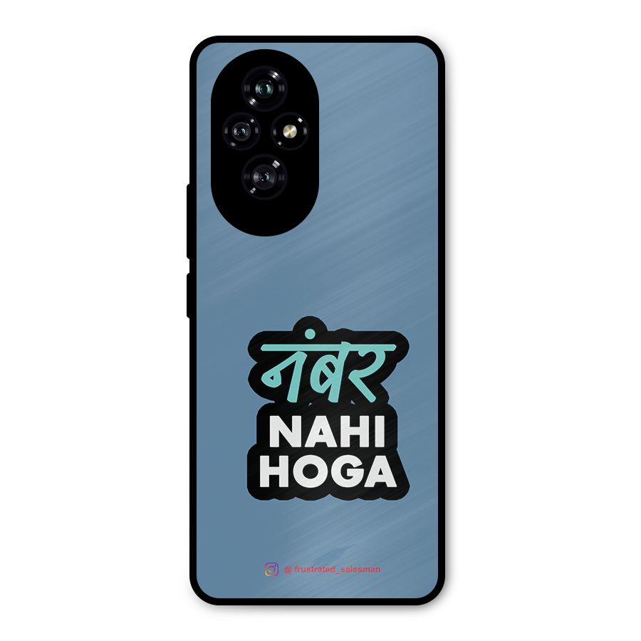 Number Nahi Hoga SteelBlue Metal Back Case for Honor 200