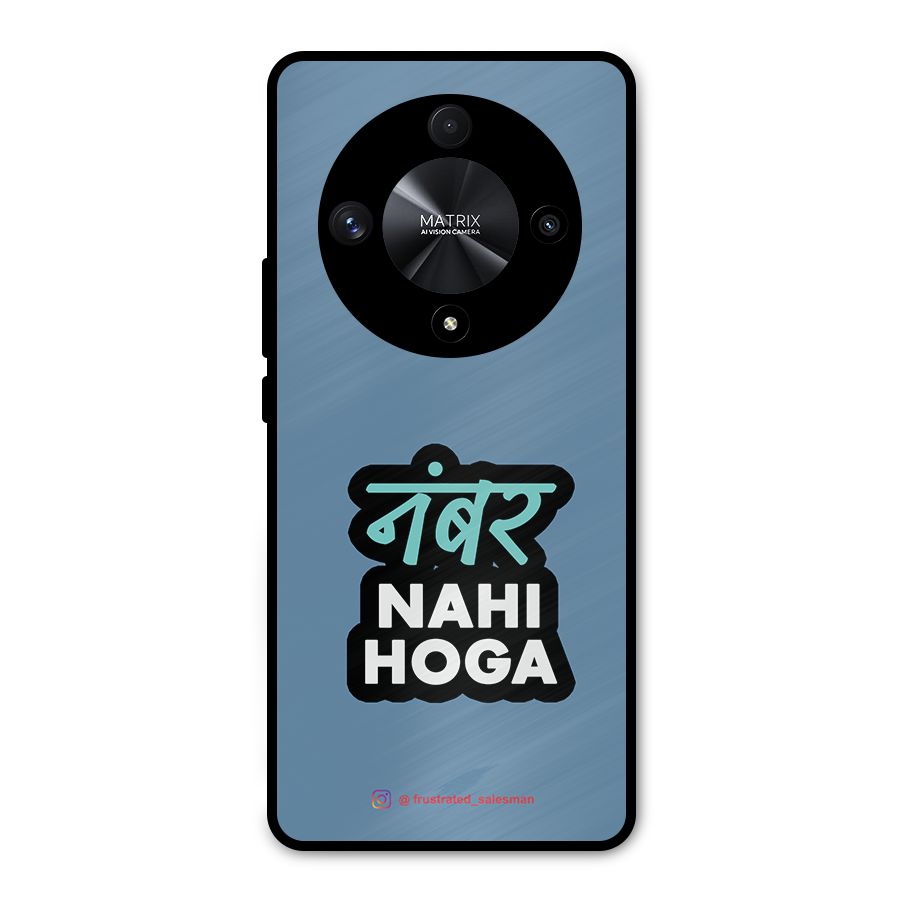Number Nahi Hoga SteelBlue Metal Back Case for Honor X9b