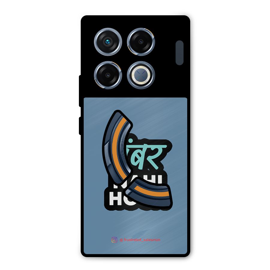 Number Nahi Hoga SteelBlue Metal Back Case for Infinix GT 20 Pro