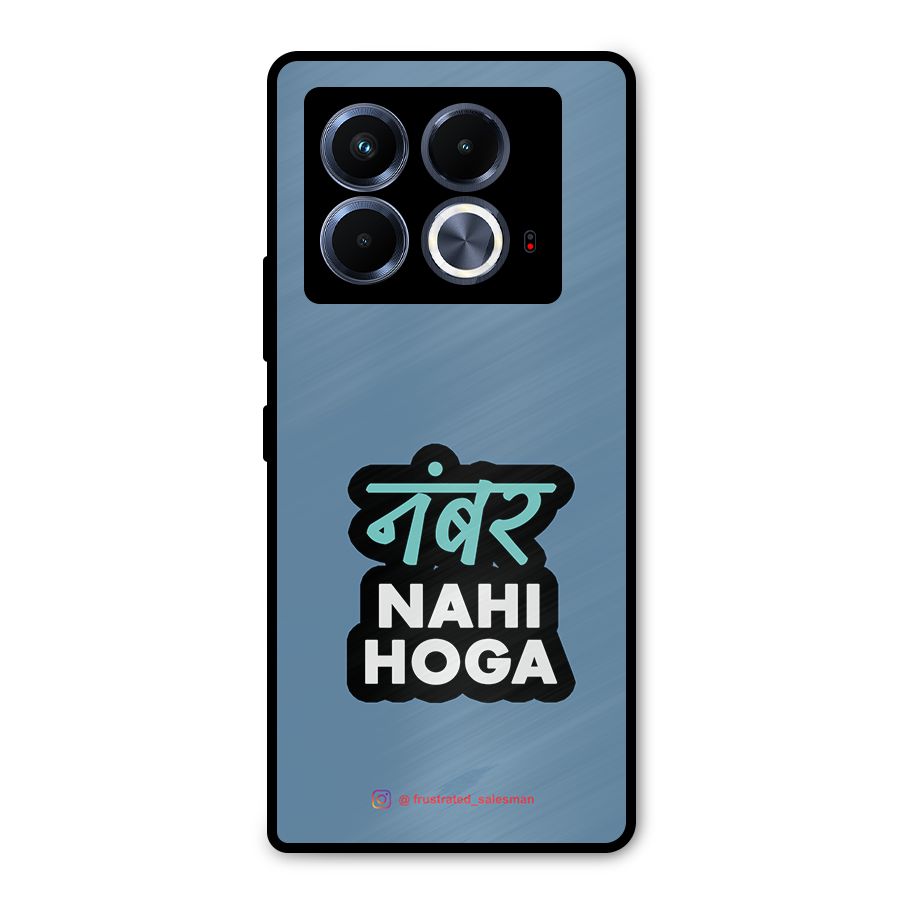 Number Nahi Hoga SteelBlue Metal Back Case for Infinix Note 40 5G