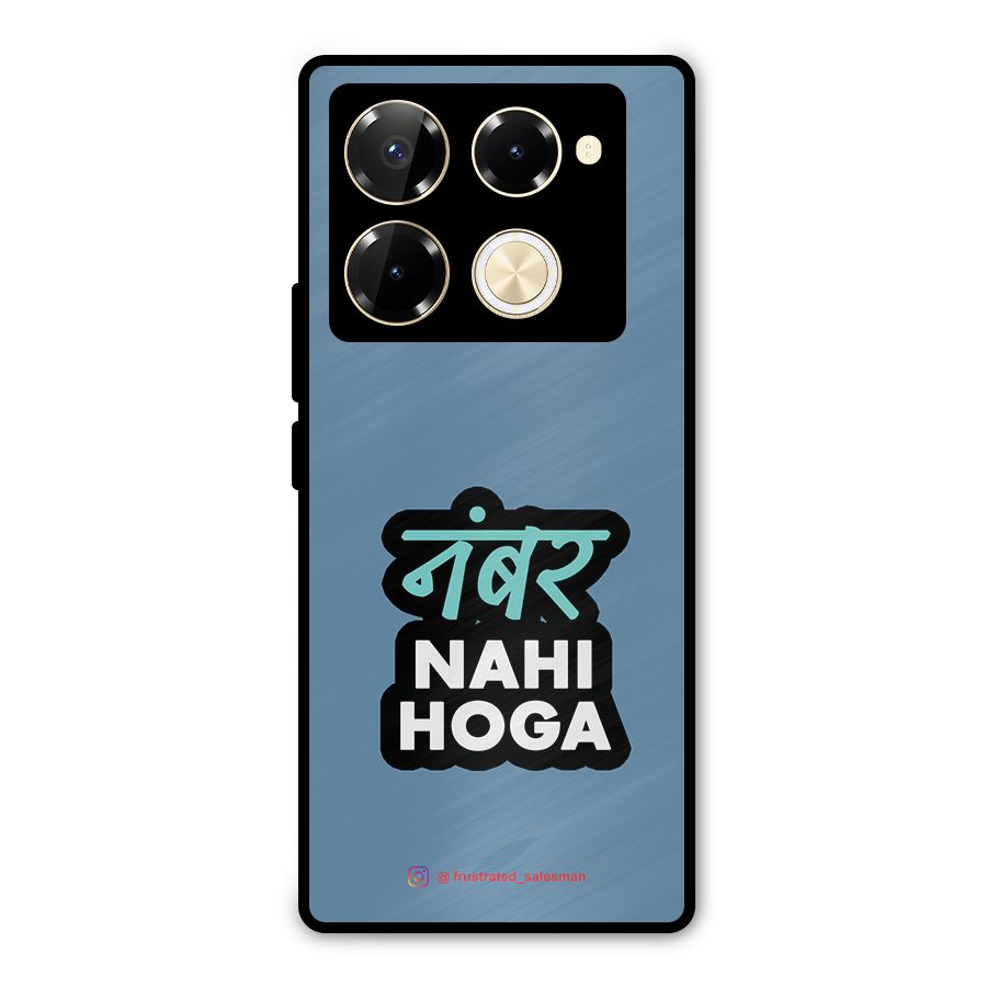 Number Nahi Hoga SteelBlue Metal Back Case for Infinix Note 40 Pro Plus