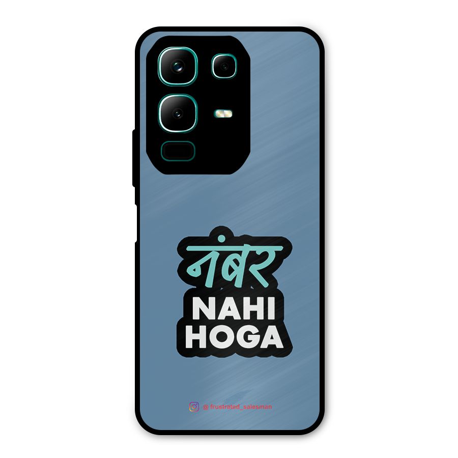 Number Nahi Hoga SteelBlue Metal Back Case for Infinix Note 50x