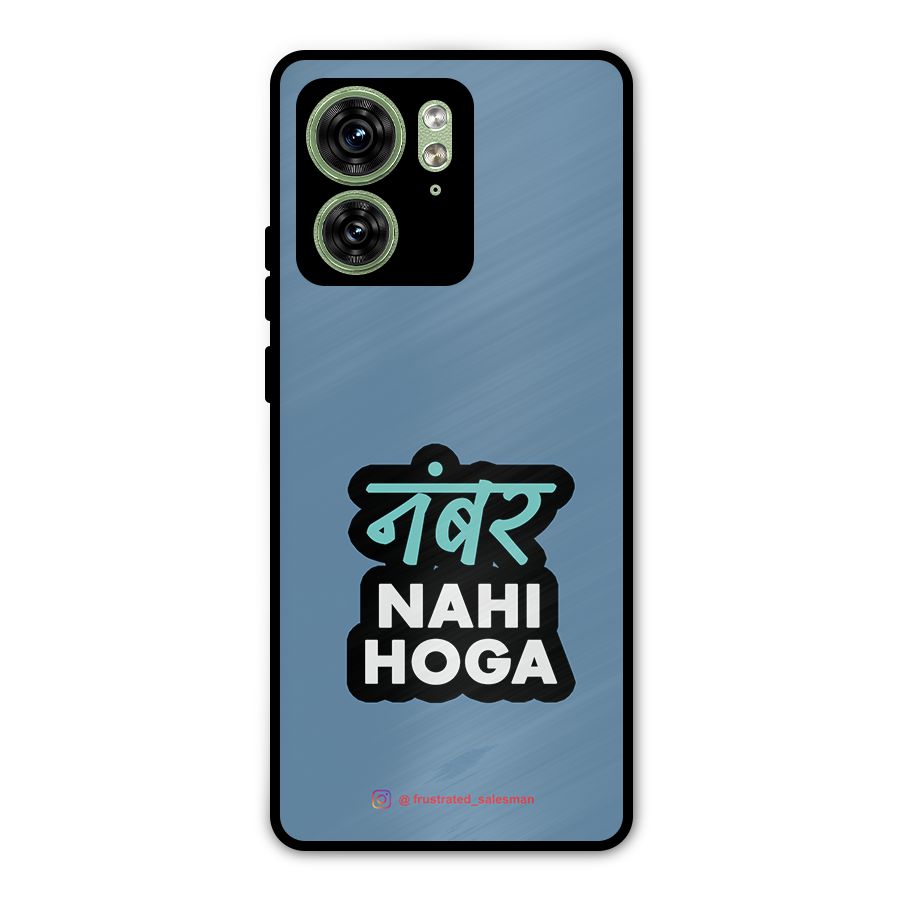 Number Nahi Hoga SteelBlue Metal Back Case for Motorola Edge 40 5G