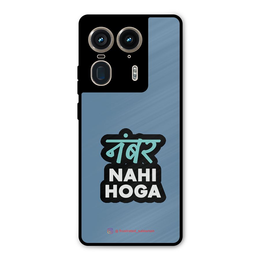 Number Nahi Hoga SteelBlue Metal Back Case for Motorola Edge 50 Ultra