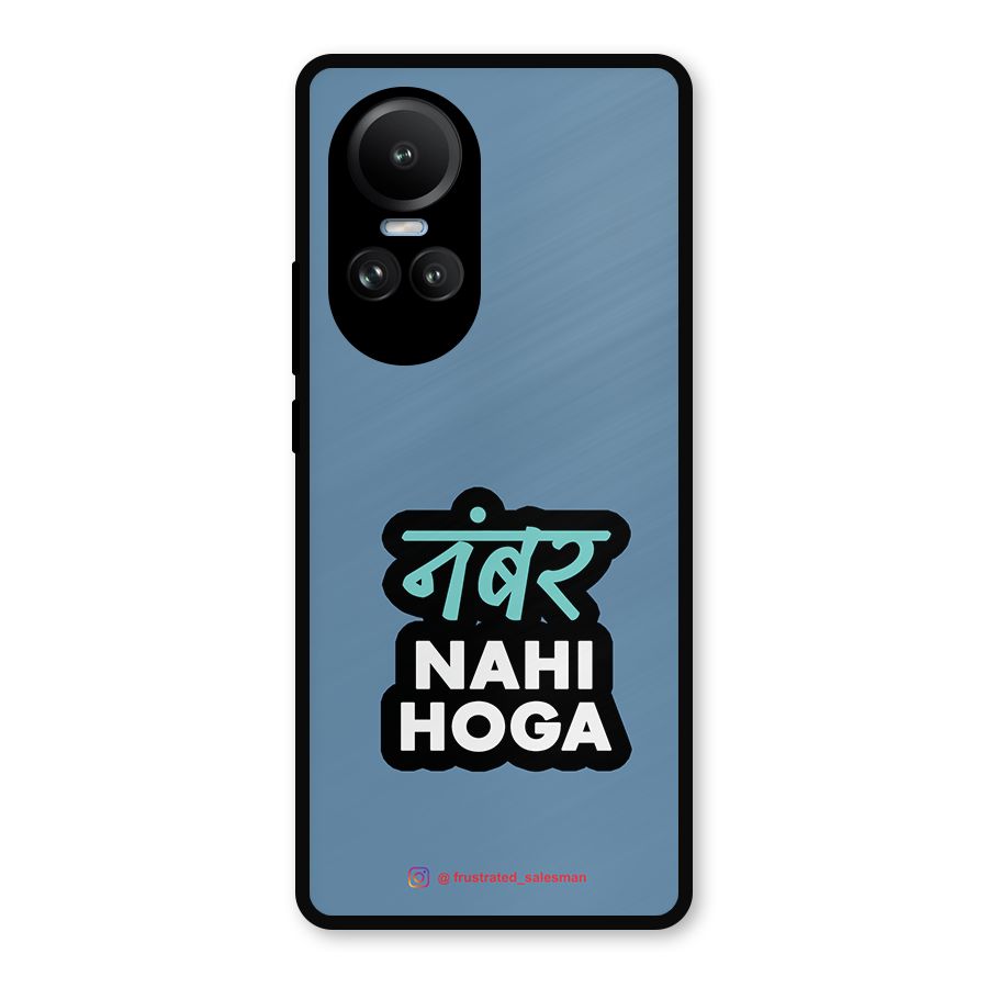Number Nahi Hoga SteelBlue Metal Back Case for Oppo Reno10