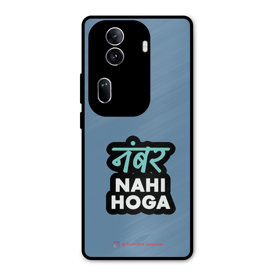 Number Nahi Hoga SteelBlue Metal Back Case for Oppo Reno11 Pro 5G