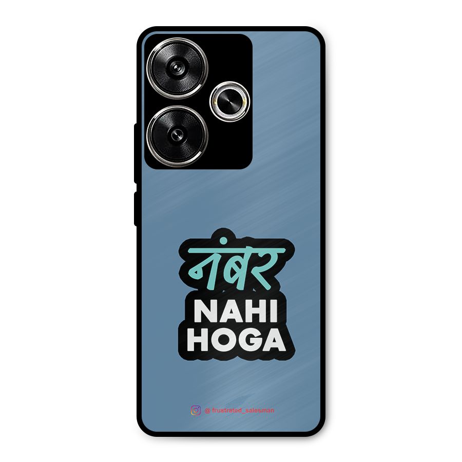 Number Nahi Hoga SteelBlue Metal Back Case for Poco F6