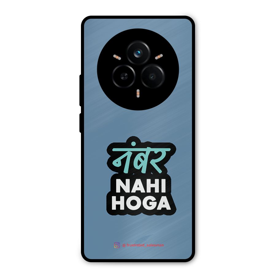 Number Nahi Hoga SteelBlue Metal Back Case for Realme 14 Pro Plus