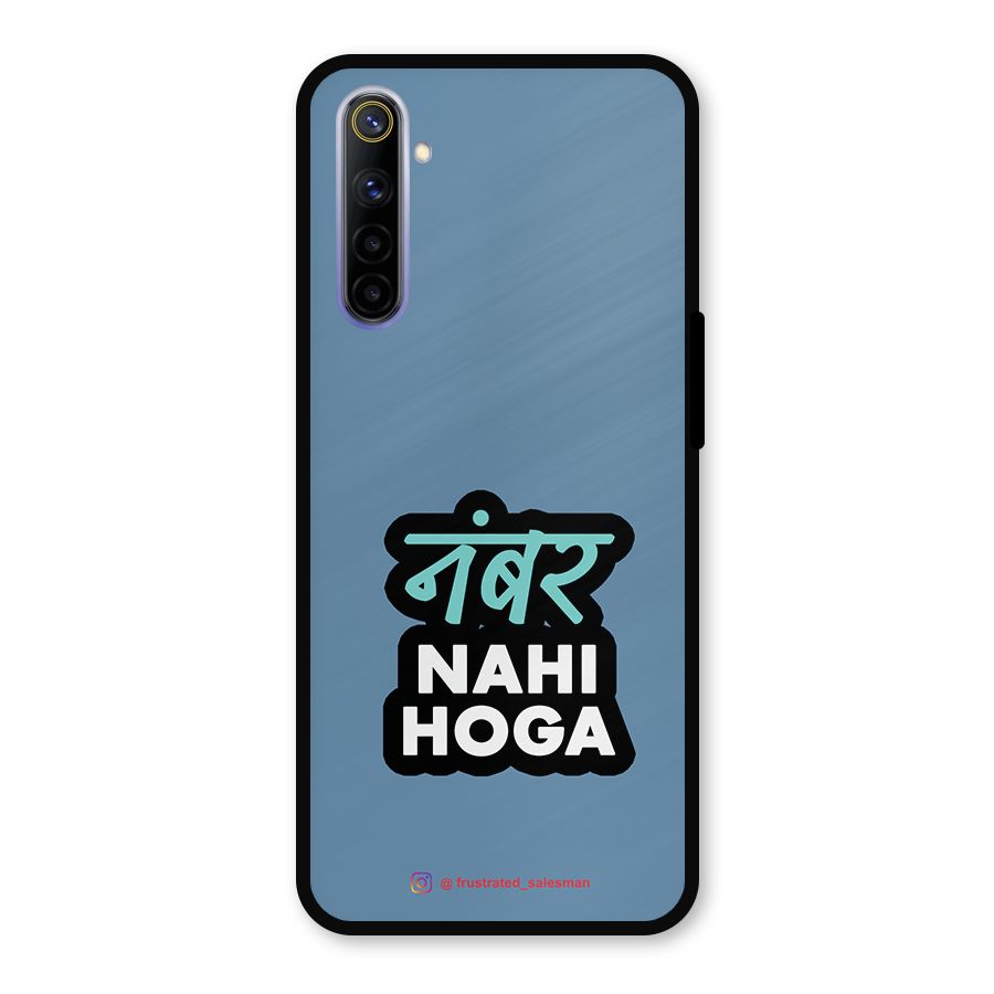 Number Nahi Hoga SteelBlue Metal Back Case for Realme 6i
