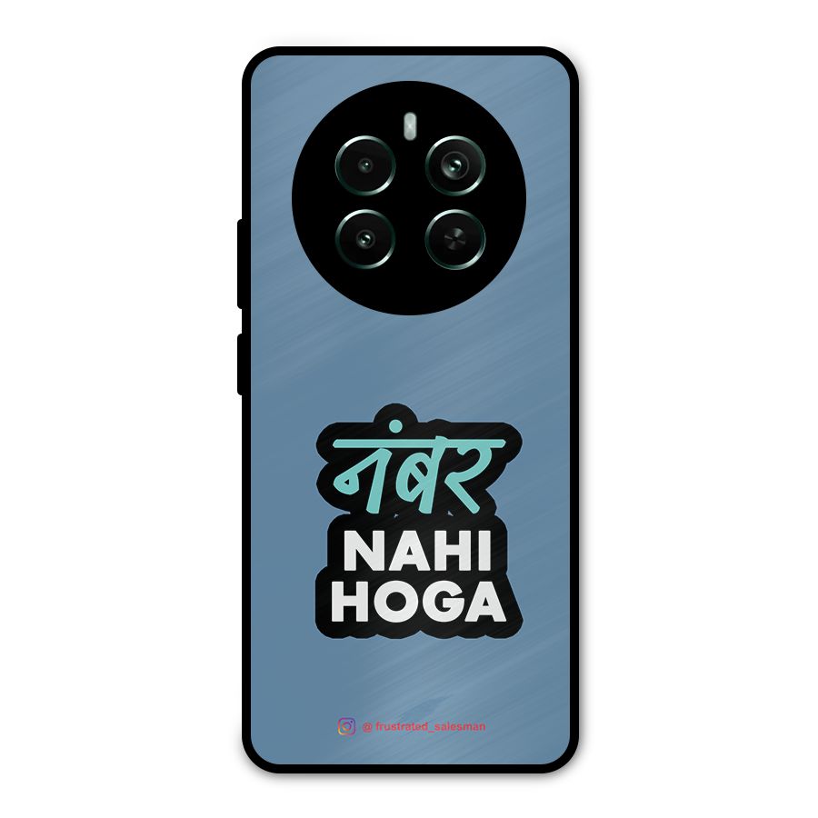Number Nahi Hoga SteelBlue Metal Back Case for Realme Narzo 70 Pro