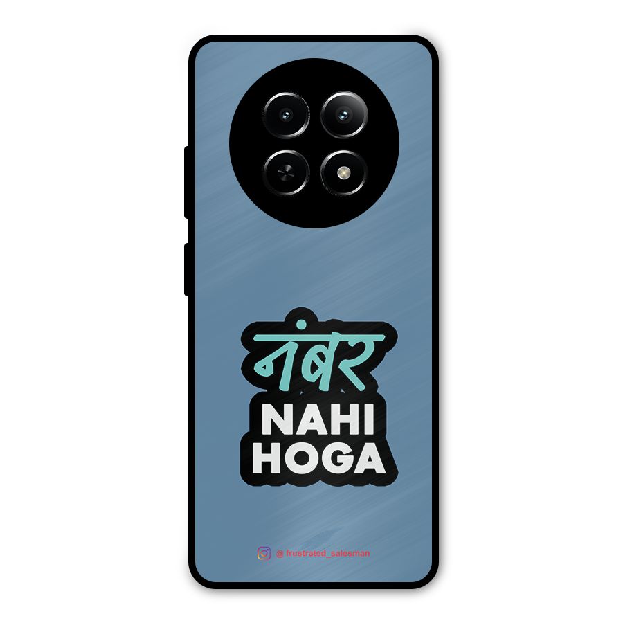 Number Nahi Hoga SteelBlue Metal Back Case for Realme Narzo N65