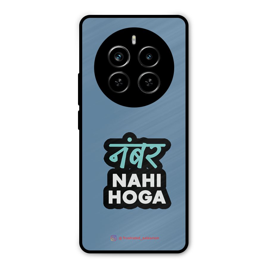 Number Nahi Hoga SteelBlue Metal Back Case for Realme P1 Pro