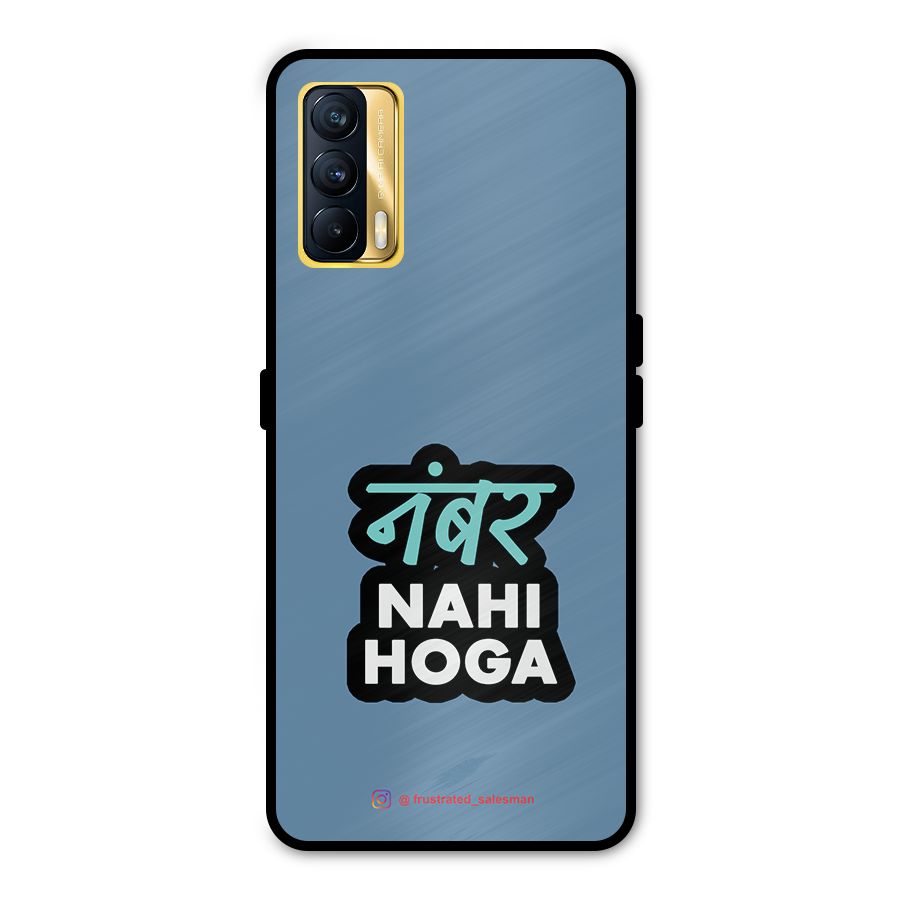Number Nahi Hoga SteelBlue Metal Back Case for Realme X7