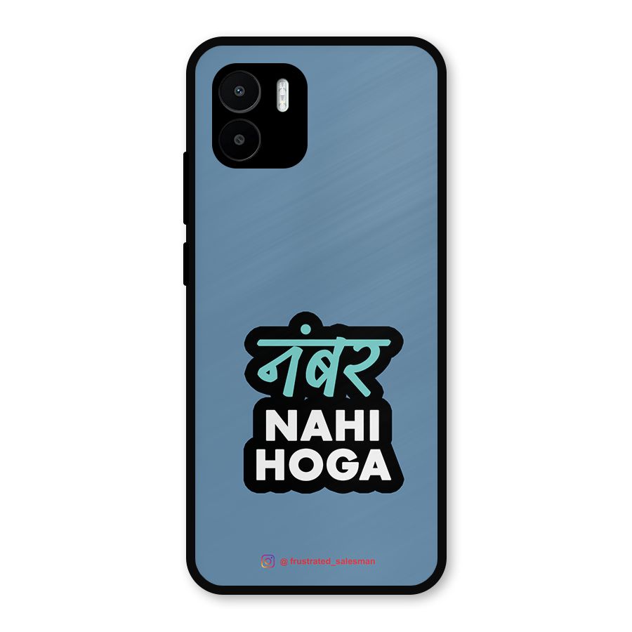 Number Nahi Hoga SteelBlue Metal Back Case for Redmi A2