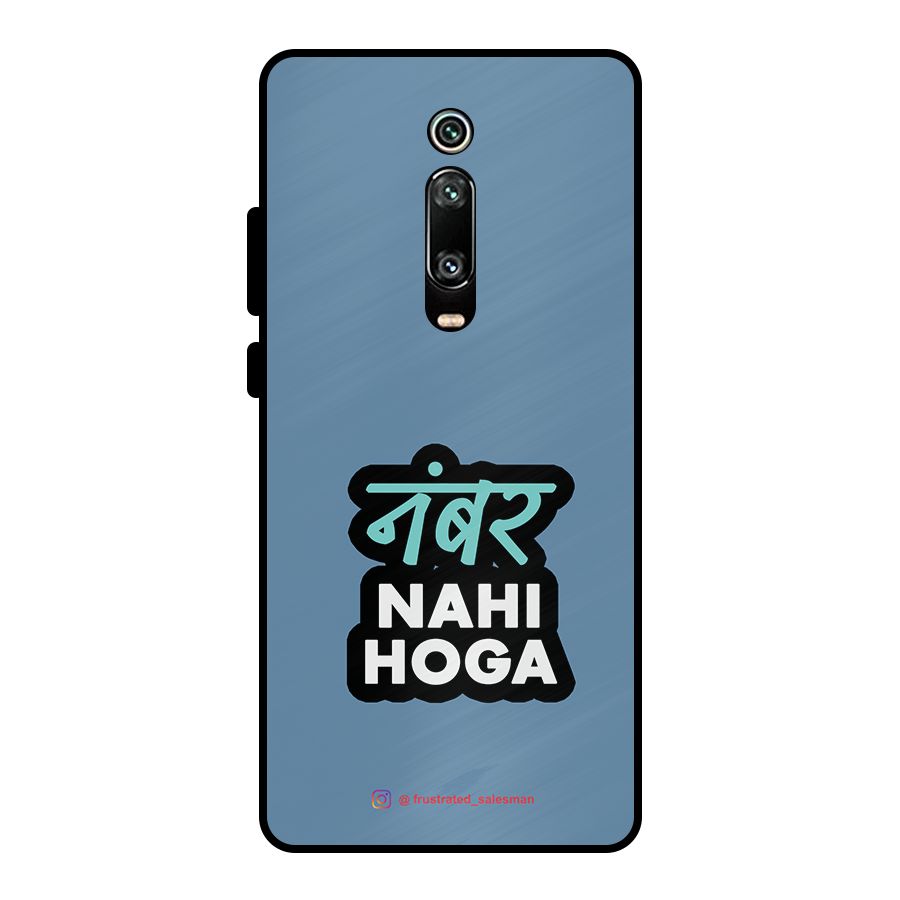 Number Nahi Hoga SteelBlue Metal Back Case for Redmi K20 Pro