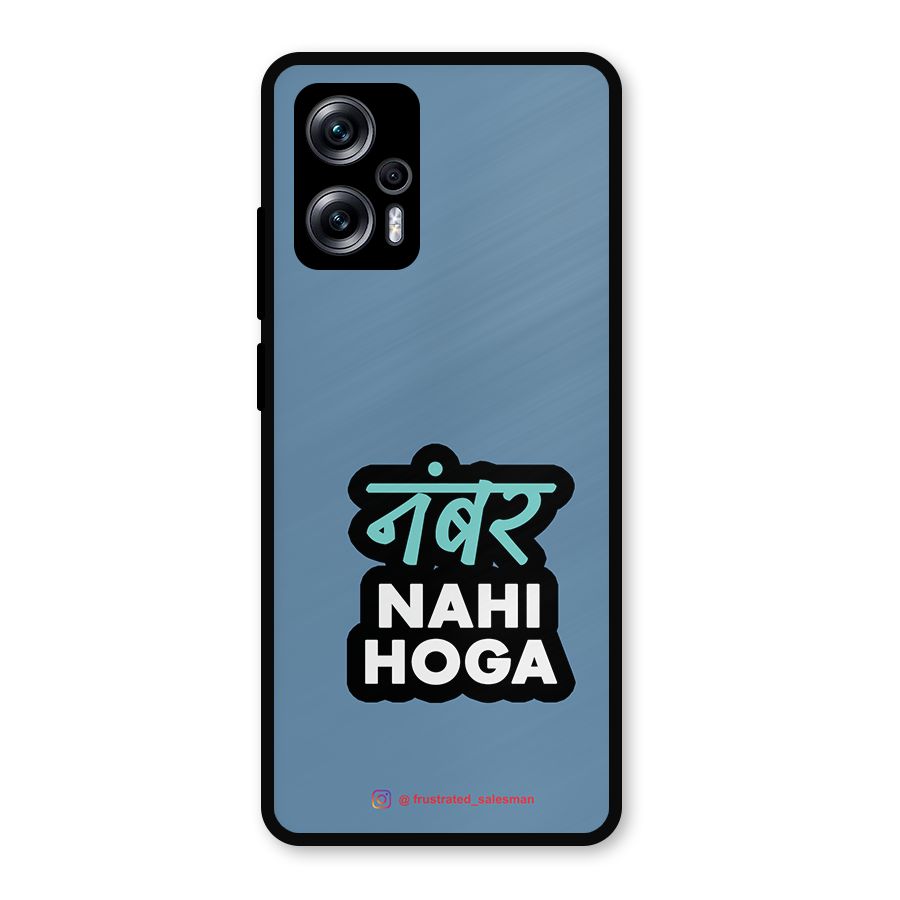 Number Nahi Hoga SteelBlue Metal Back Case for Redmi K50i