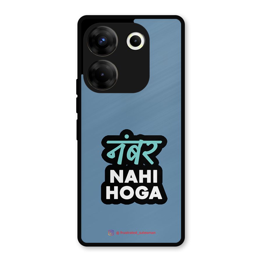 Number Nahi Hoga SteelBlue Metal Back Case for Tecno Camon 20