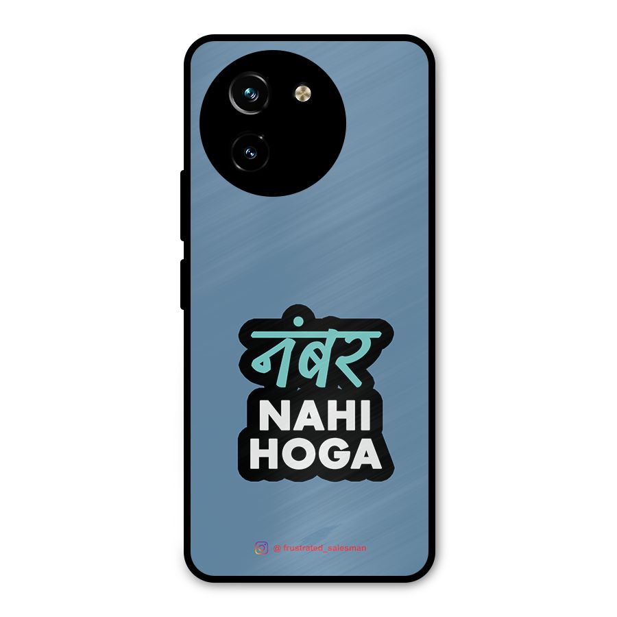 Number Nahi Hoga SteelBlue Metal Back Case for Vivo T3x