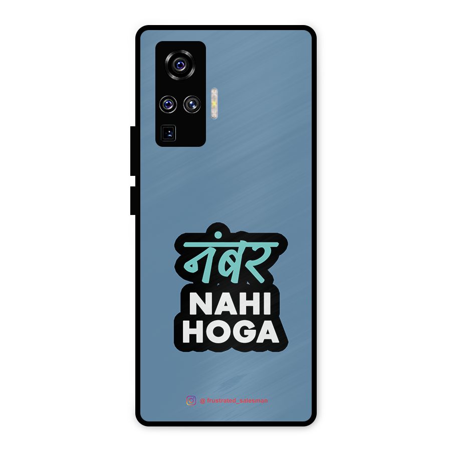 Number Nahi Hoga SteelBlue Metal Back Case for Vivo X50 Pro