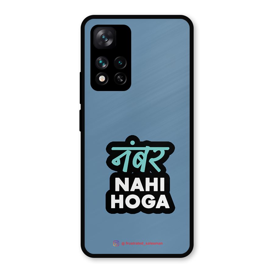 Number Nahi Hoga SteelBlue Metal Back Case for Xiaomi 11i Hypercharge 5G
