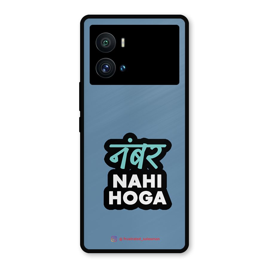 Number Nahi Hoga SteelBlue Metal Back Case for iQOO 9 Pro