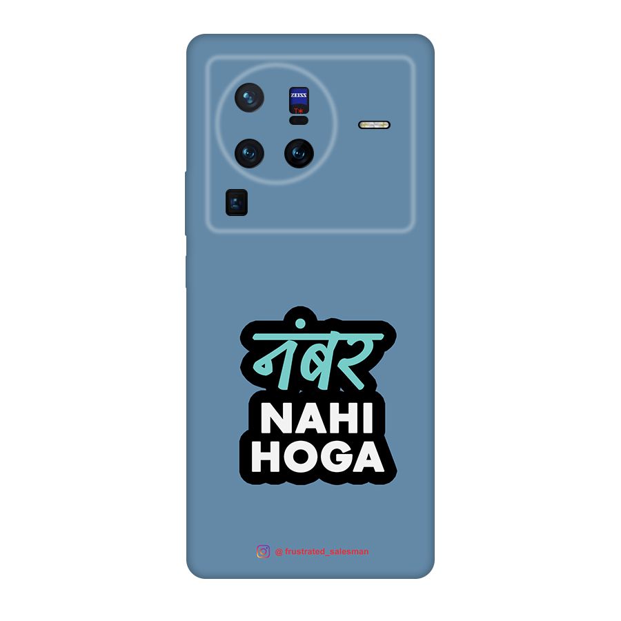 Number Nahi Hoga SteelBlue Original Polycarbonate Back Case for Vivo X80