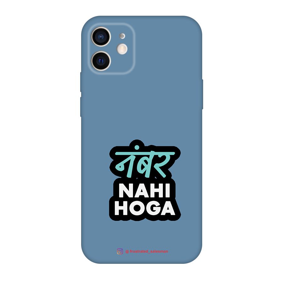 Number Nahi Hoga SteelBlue Original Polycarbonate Back Case for iPhone 12