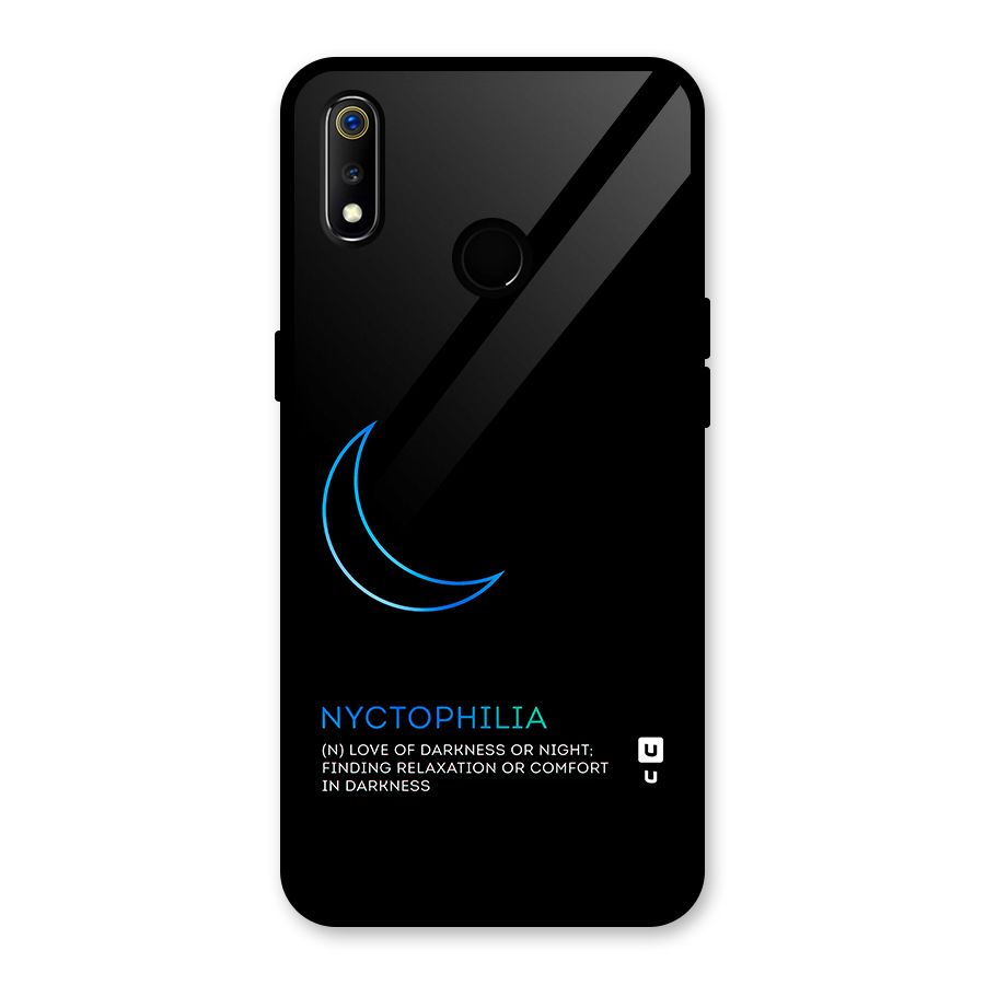 Nyctophilia Love of Darkness Glass Back Case for Realme 3i