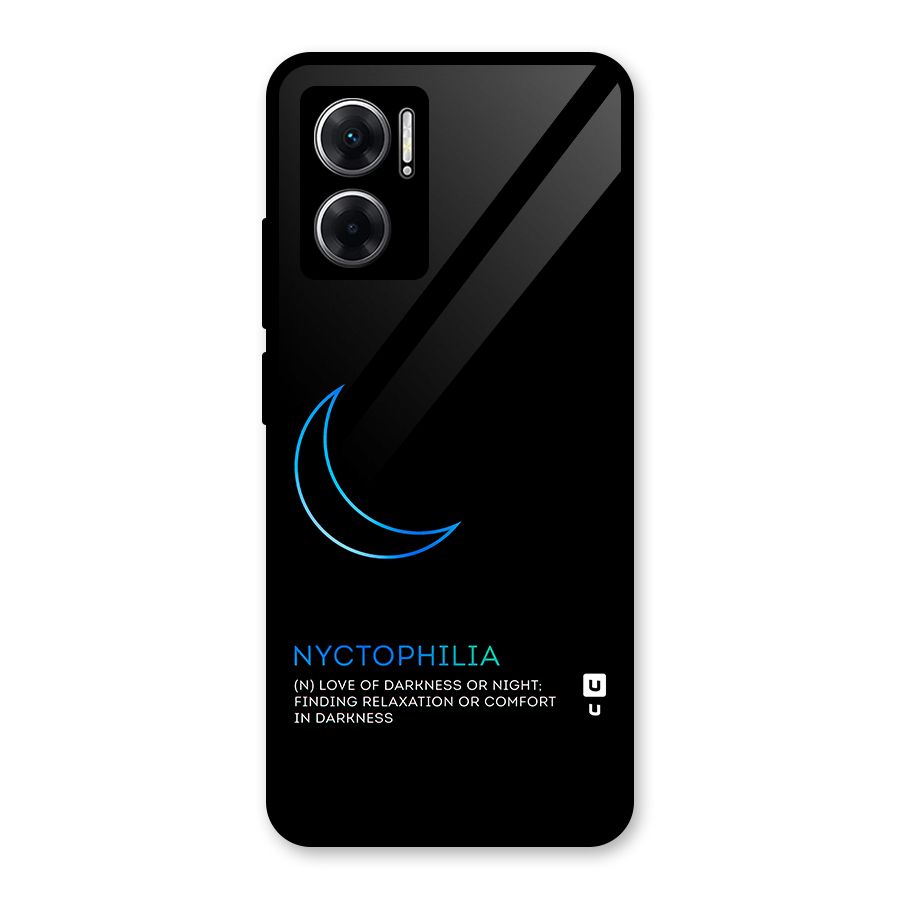 Nyctophilia Love of Darkness Glass Back Case for Redmi 11 Prime 5G
