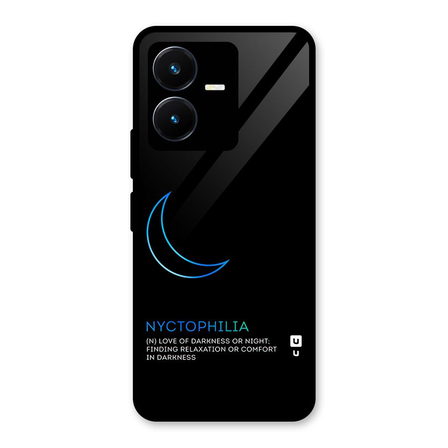 Nyctophilia Love of Darkness Glass Back Case for Vivo Y22s