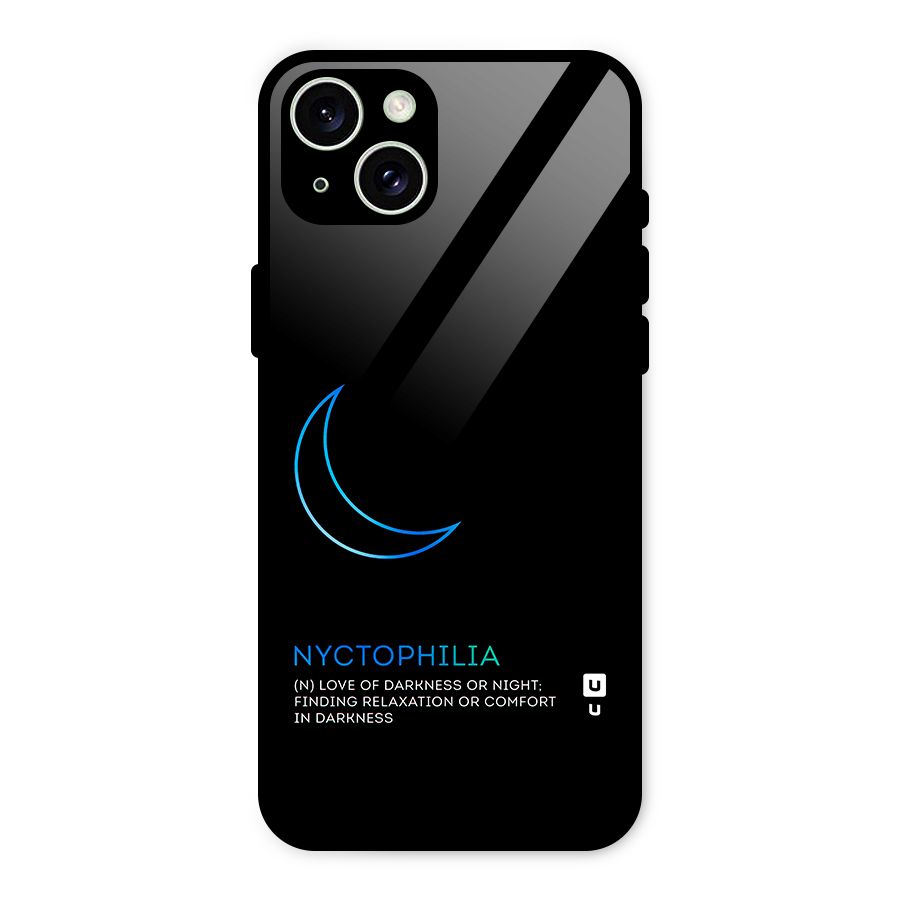Nyctophilia Love of Darkness Glass Back Case for iPhone 15 Plus